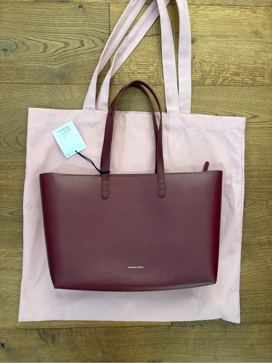 Mansur Gavriel Handbags - Mansur Gavriel Burgundy Leather Tote